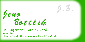 jeno bottlik business card